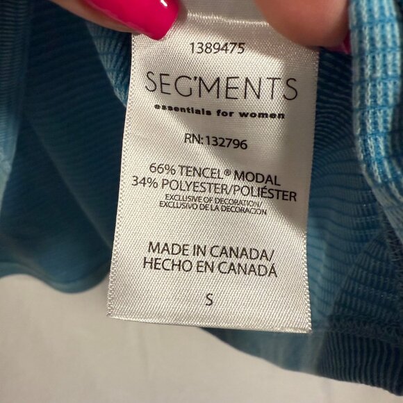 Seg'ments V-Neck Textured Knit Top Size S - Picture 4 of 7